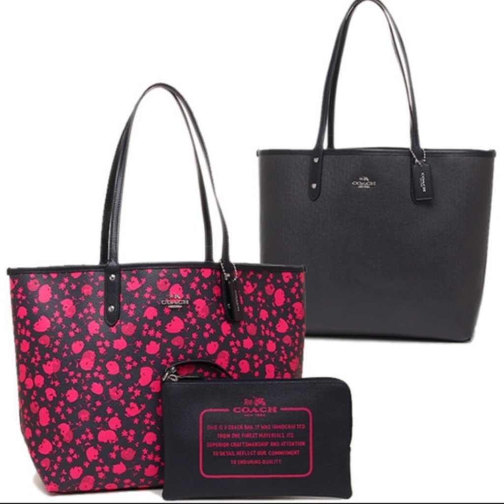 Nwt Coach Prairie Calico Reversible Large Tote